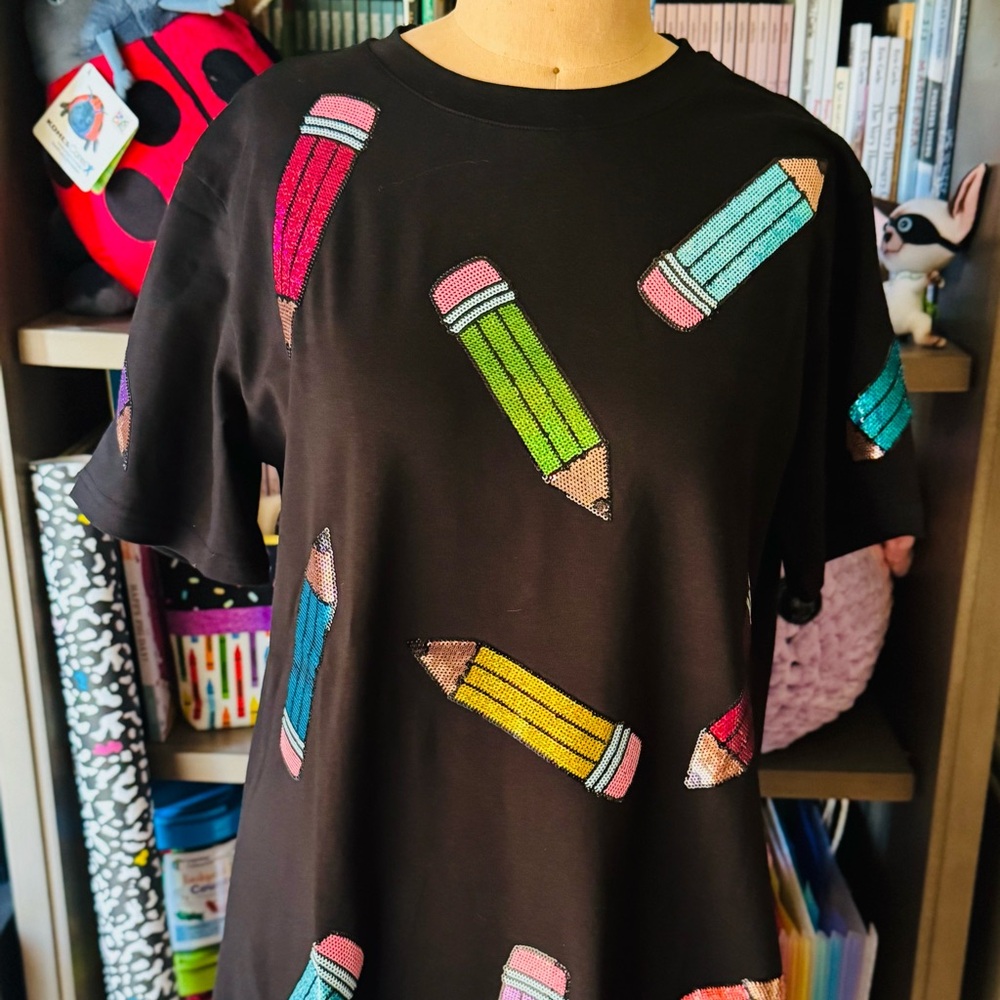 Sequin Pencils Shirt Dress - Picture 7 of 9